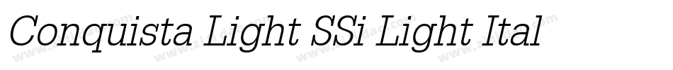 Conquista Light SSi Light Italic字体转换